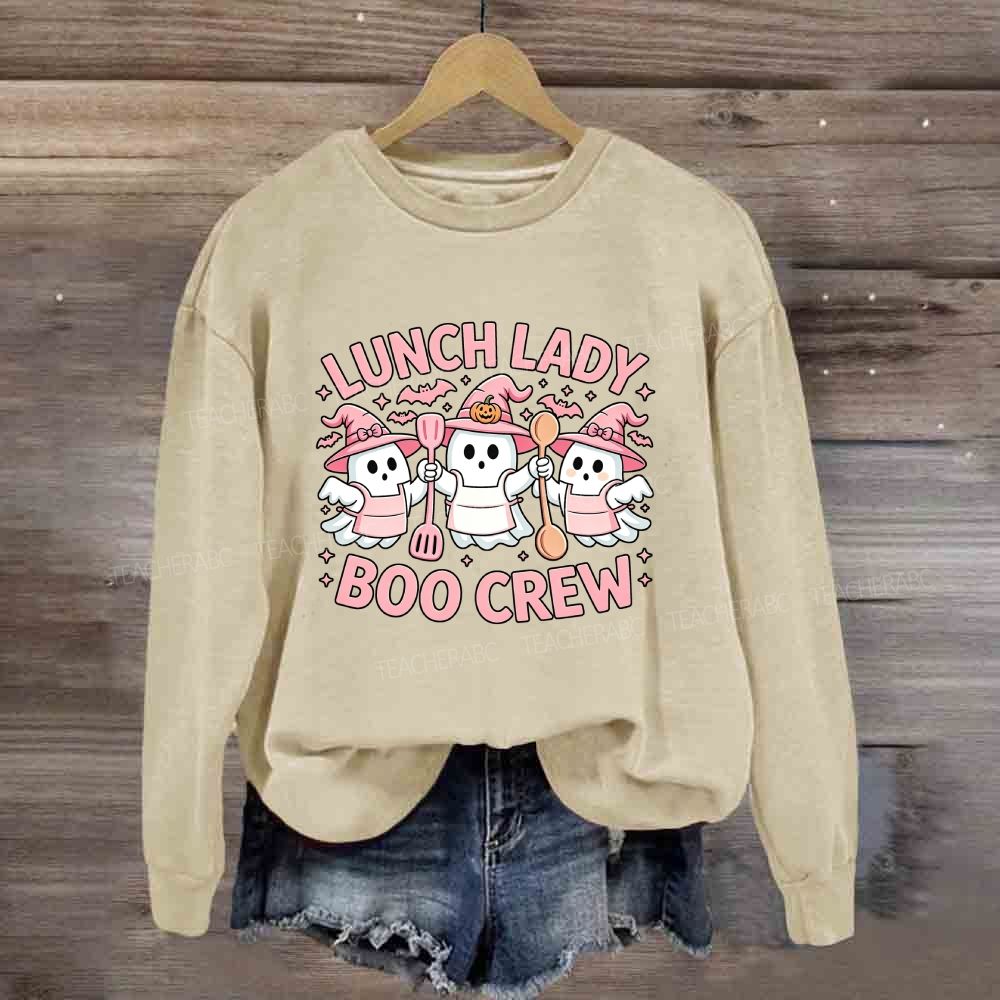 Lunch Lady Boo Crew Halloween Sweatshirt