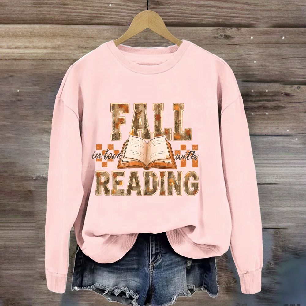 Fall In Love With Reading Book Lover Fall Sweatshirt