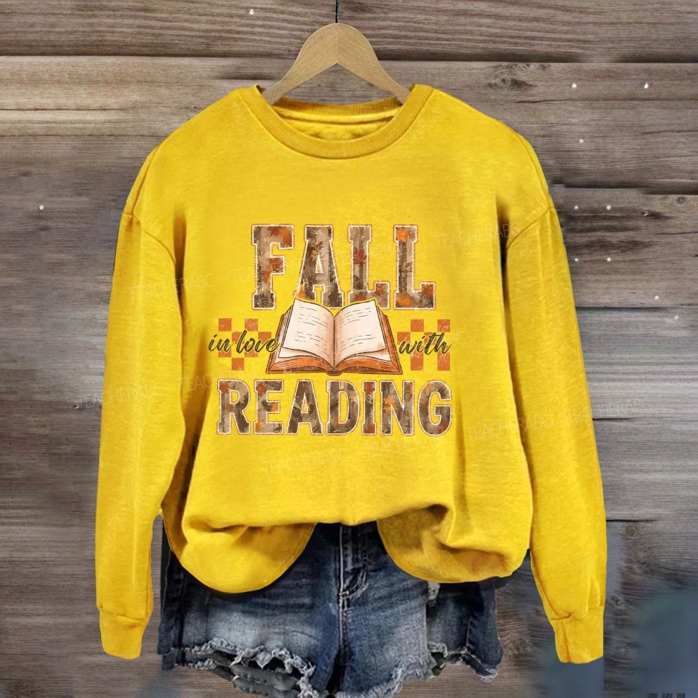 Fall In Love With Reading Book Lover Fall Sweatshirt