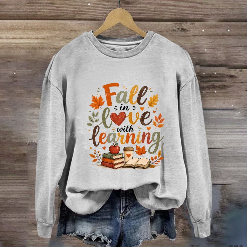 Fall In Love With Learning Books Coffee Cozy Season Sweatshirt