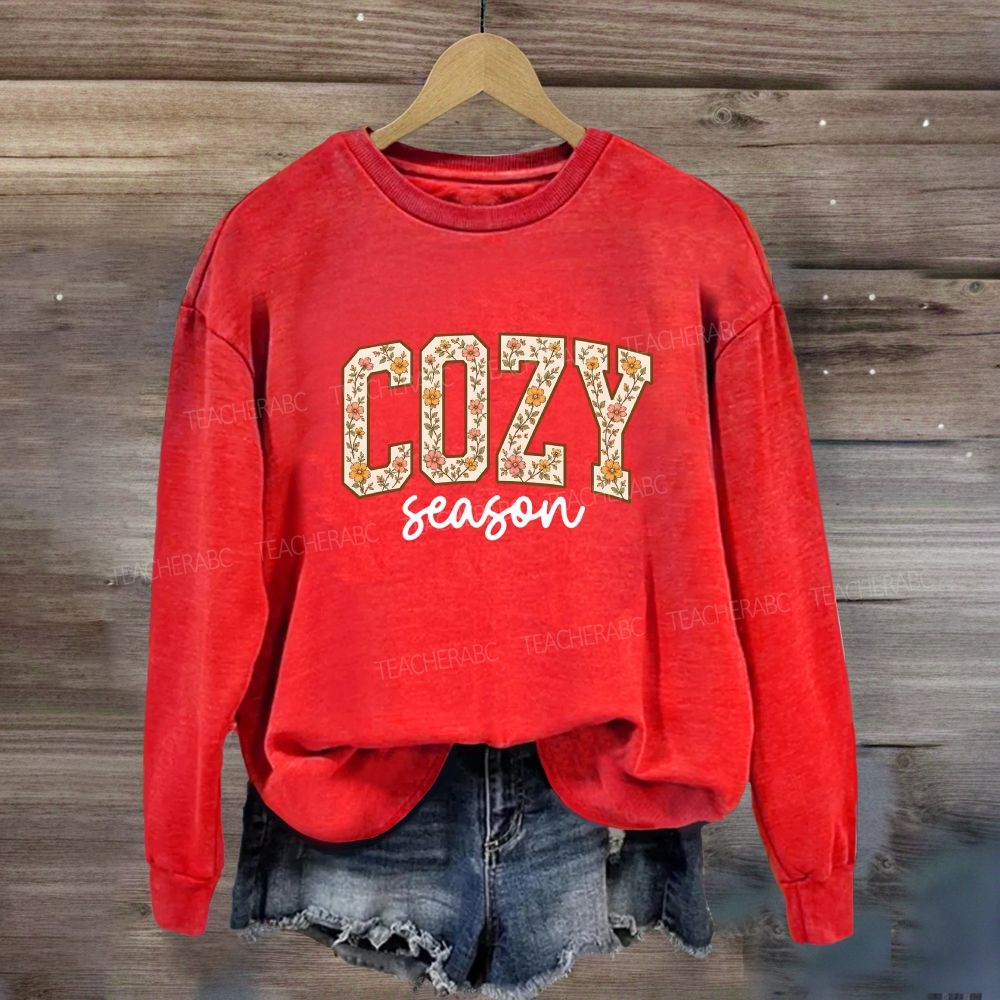 Floral Cozy Season Sweatshirt