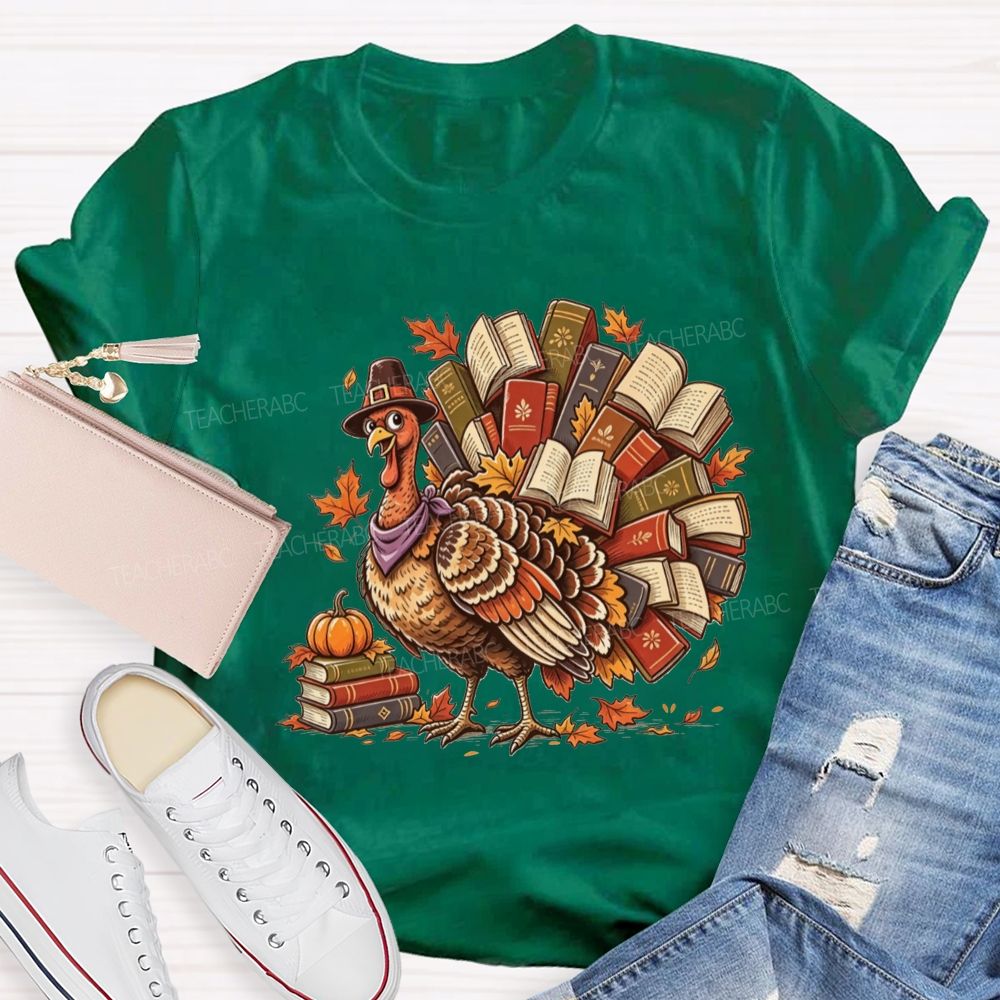Turkey Full Of Books This Thanksgiving Teacher T-shirt