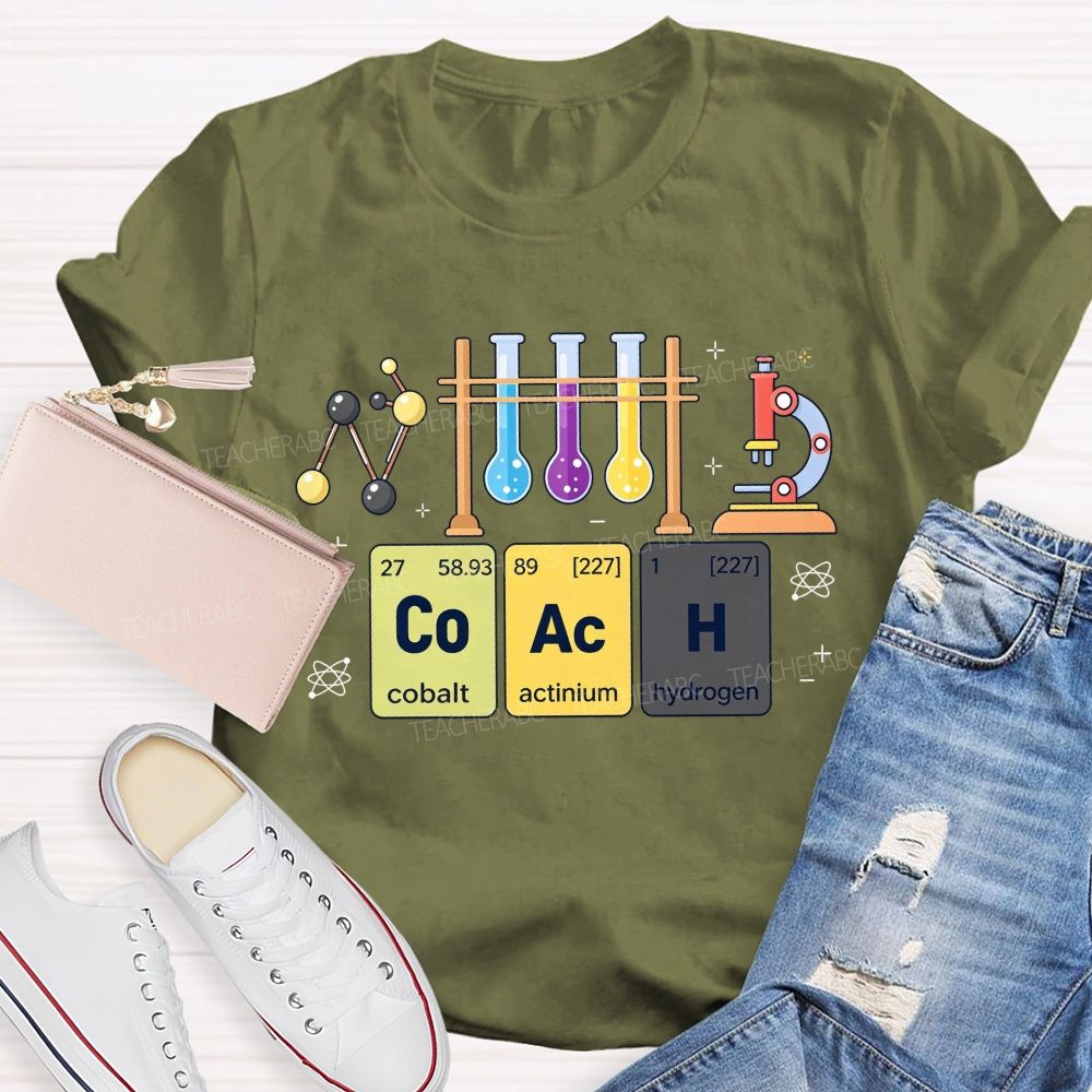 Periodic Table Coach Science Humor Teacher T-shirt