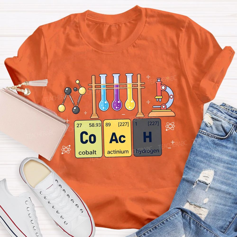 Periodic Table Coach Science Humor Teacher T-shirt