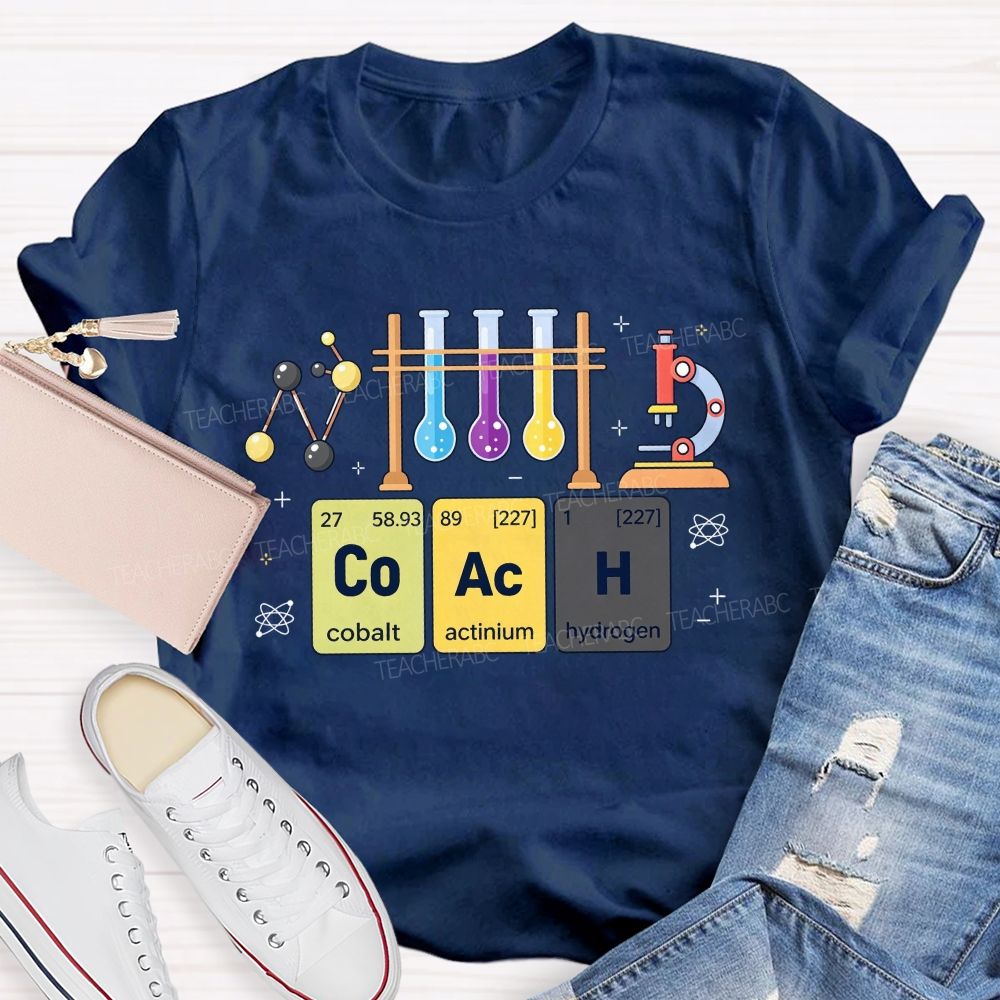 Periodic Table Coach Science Humor Teacher T-shirt