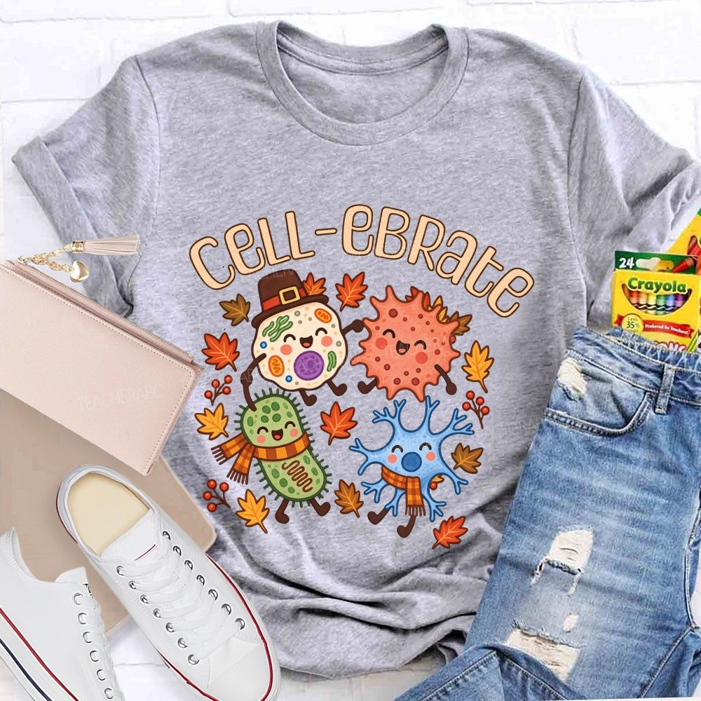 Cell-ebrate Fall Vibe Science Teacher T-shirt