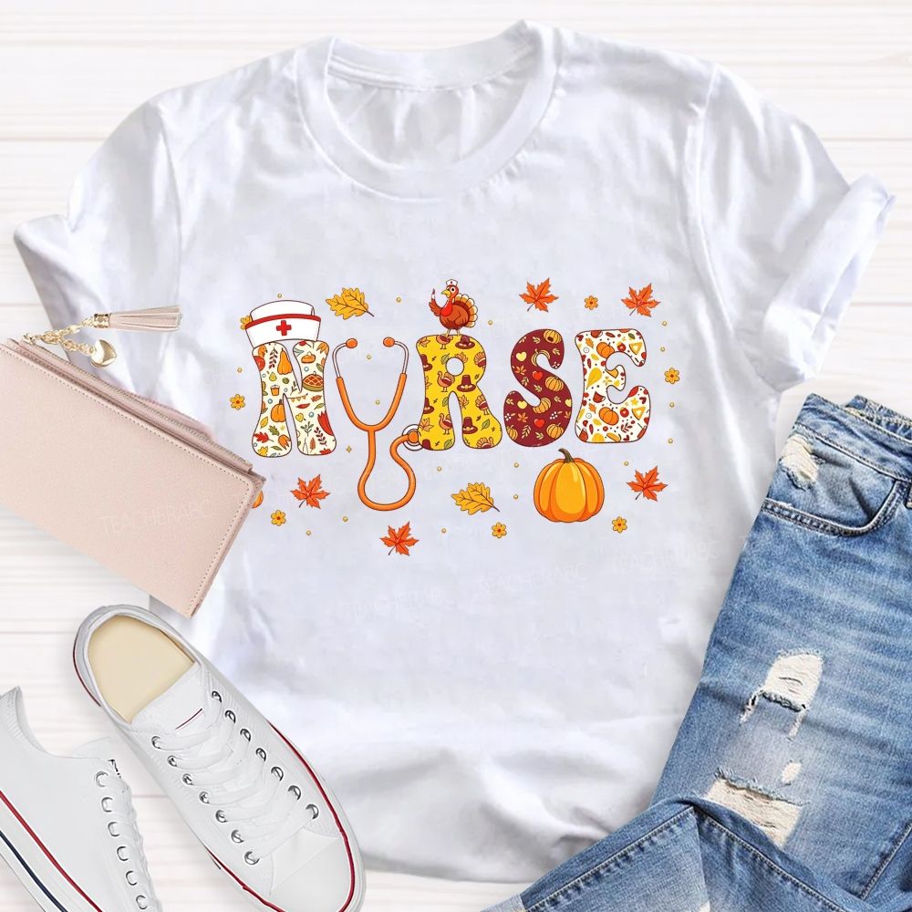 Turkey Nurse Autumn Vibes T-shirt