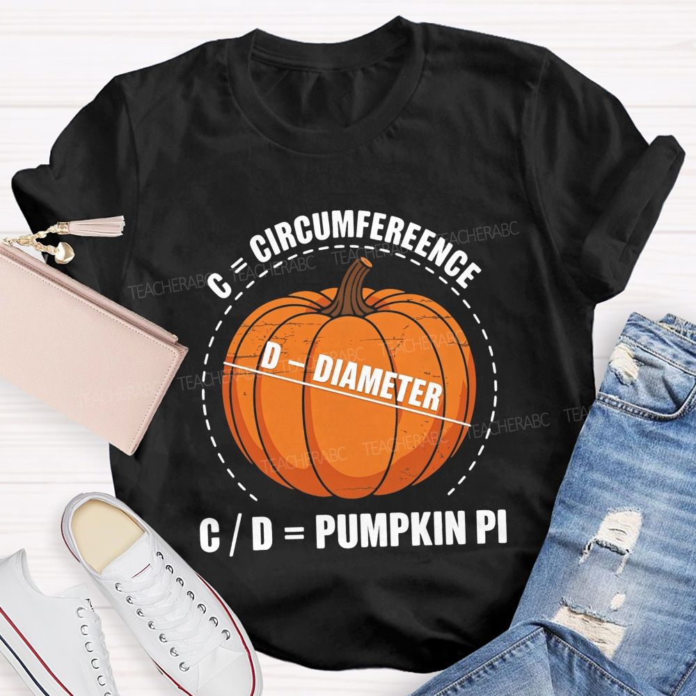 Thanksgiving Pumpkin Pi Math Teacher T-shirt