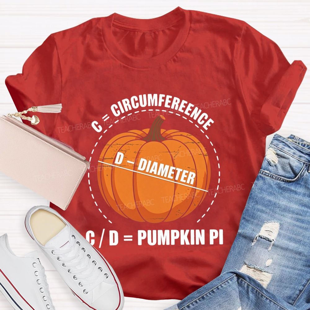 Thanksgiving Pumpkin Pi Math Teacher T-shirt