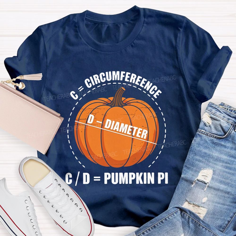 Thanksgiving Pumpkin Pi Math Teacher T-shirt