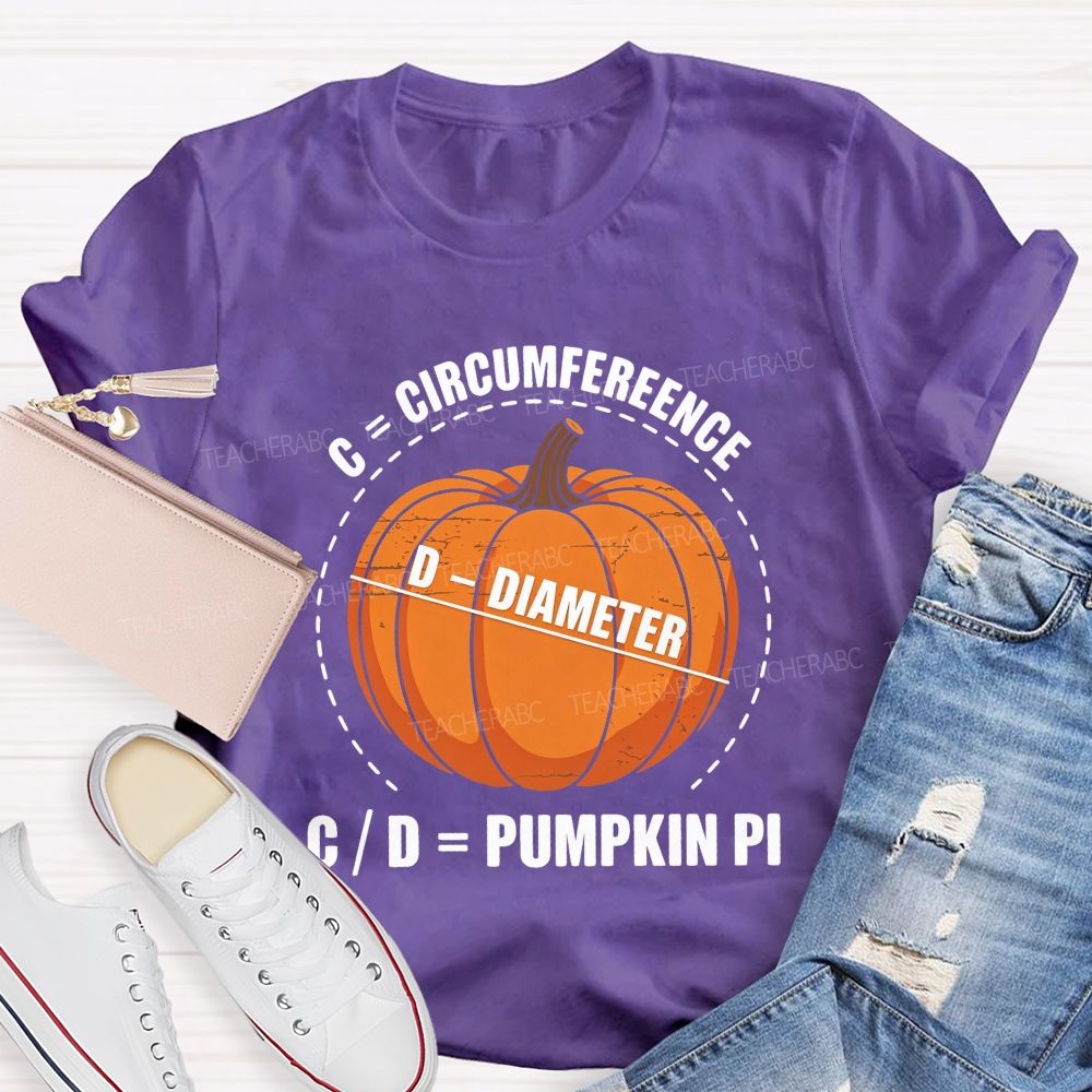 Thanksgiving Pumpkin Pi Math Teacher T-shirt