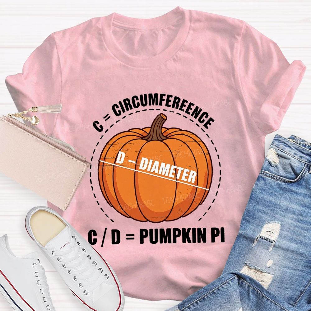 Thanksgiving Pumpkin Pi Math Teacher T-shirt
