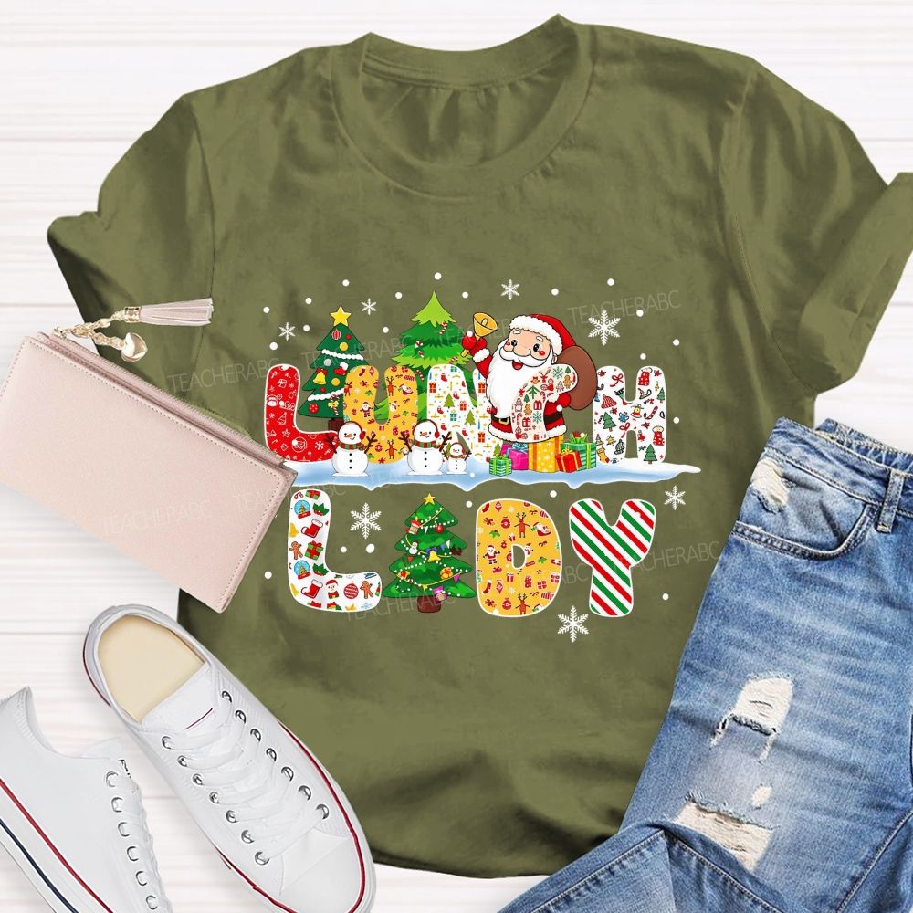 Merry Christmas To Our Wonderful Lunch Lady T-shirt