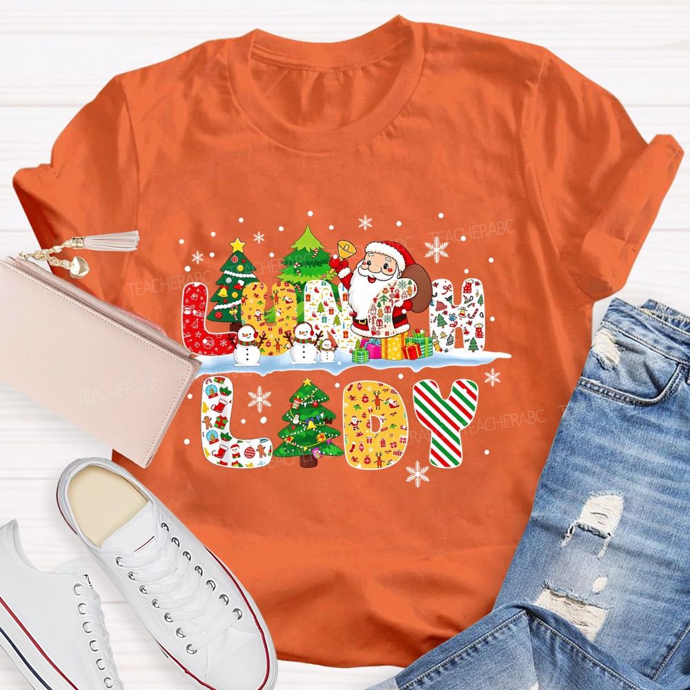 Merry Christmas To Our Wonderful Lunch Lady T-shirt