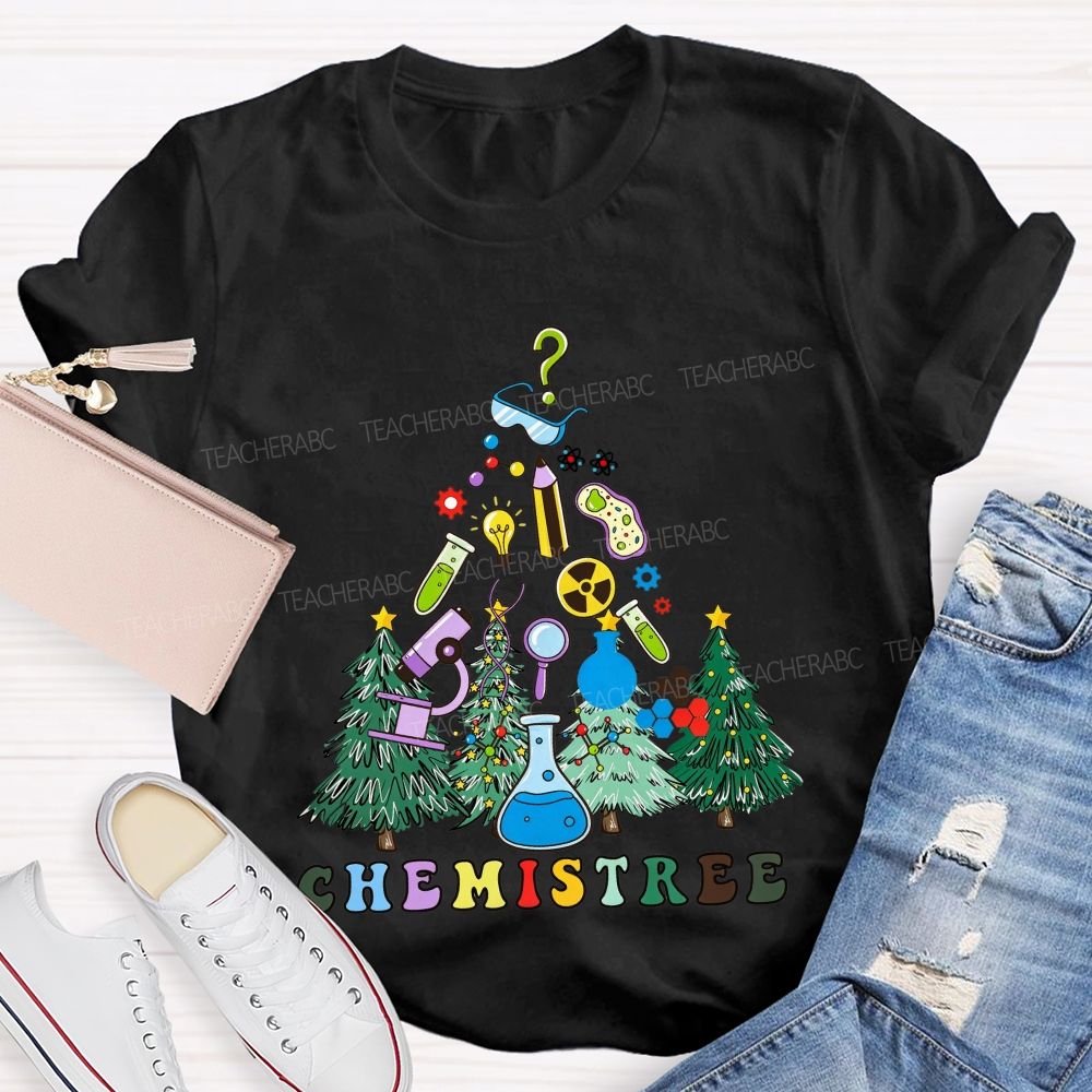 Chemistree Christmas For Chemistry Teachers T-shirt