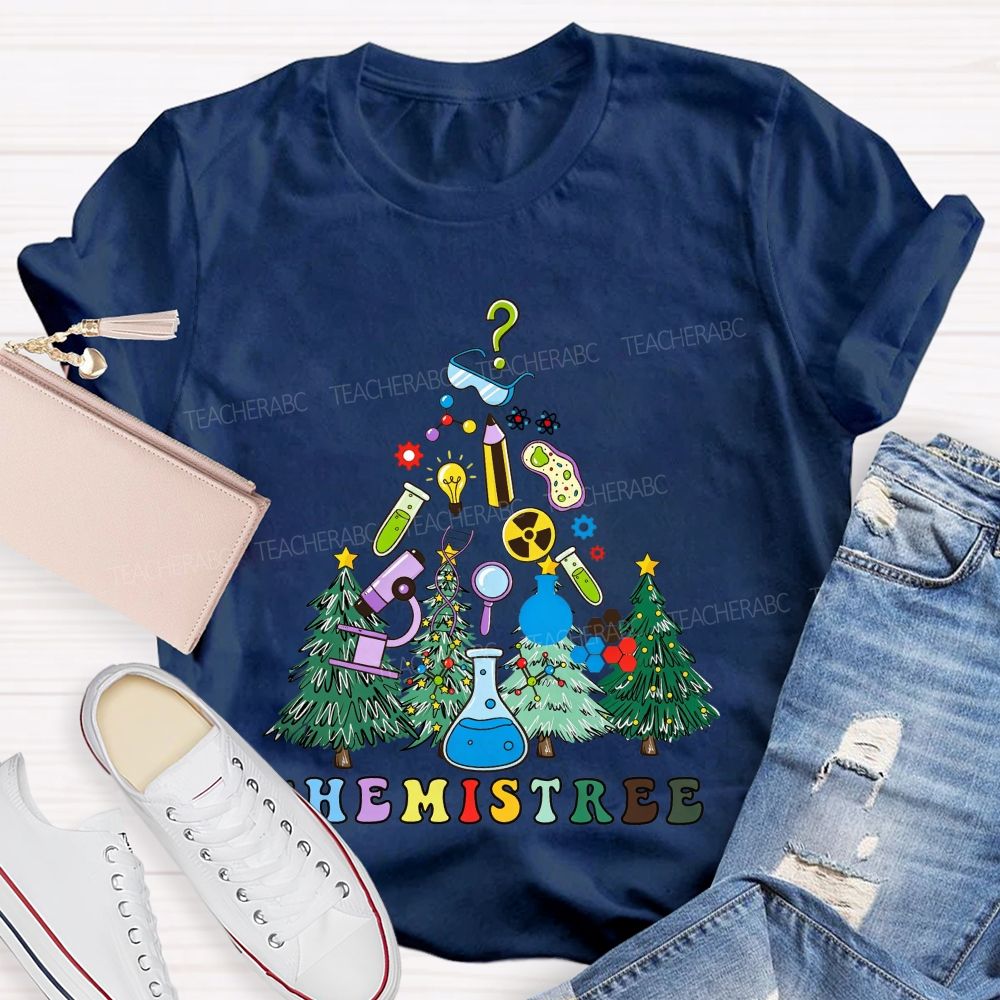 Chemistree Christmas For Chemistry Teachers T-shirt