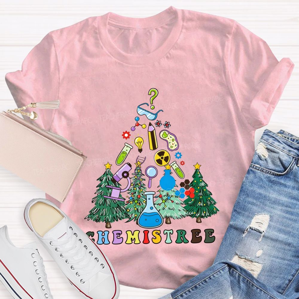 Chemistree Christmas For Chemistry Teachers T-shirt