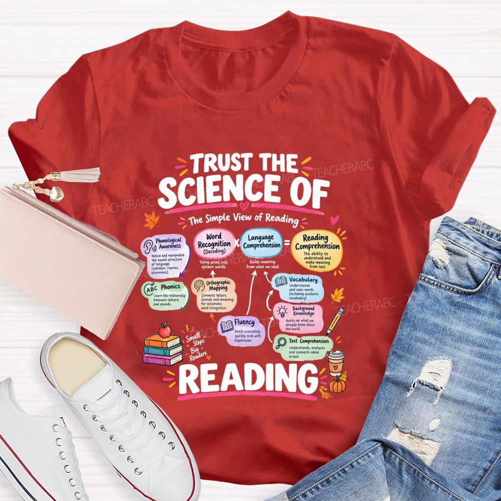 Trust The Science Of Reading The Simple View Of Reading Teacher T-shirt