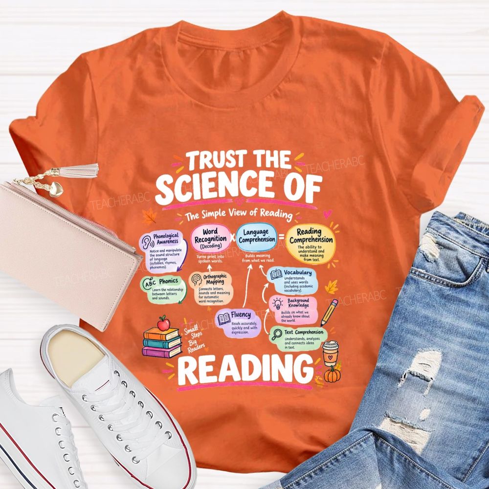 Trust The Science Of Reading The Simple View Of Reading Teacher T-shirt