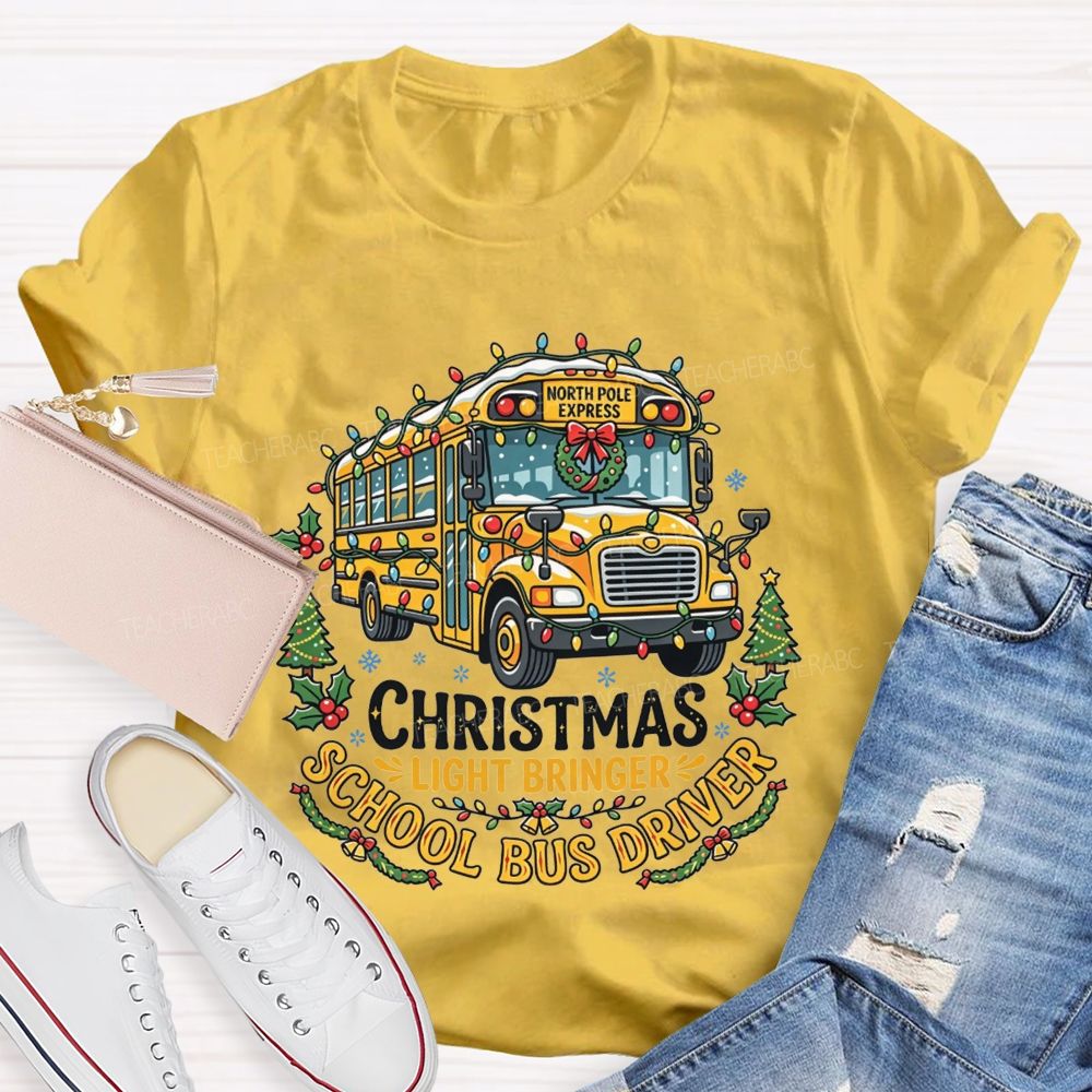 North Pole Express School Bus Driver Christmas T-shirt