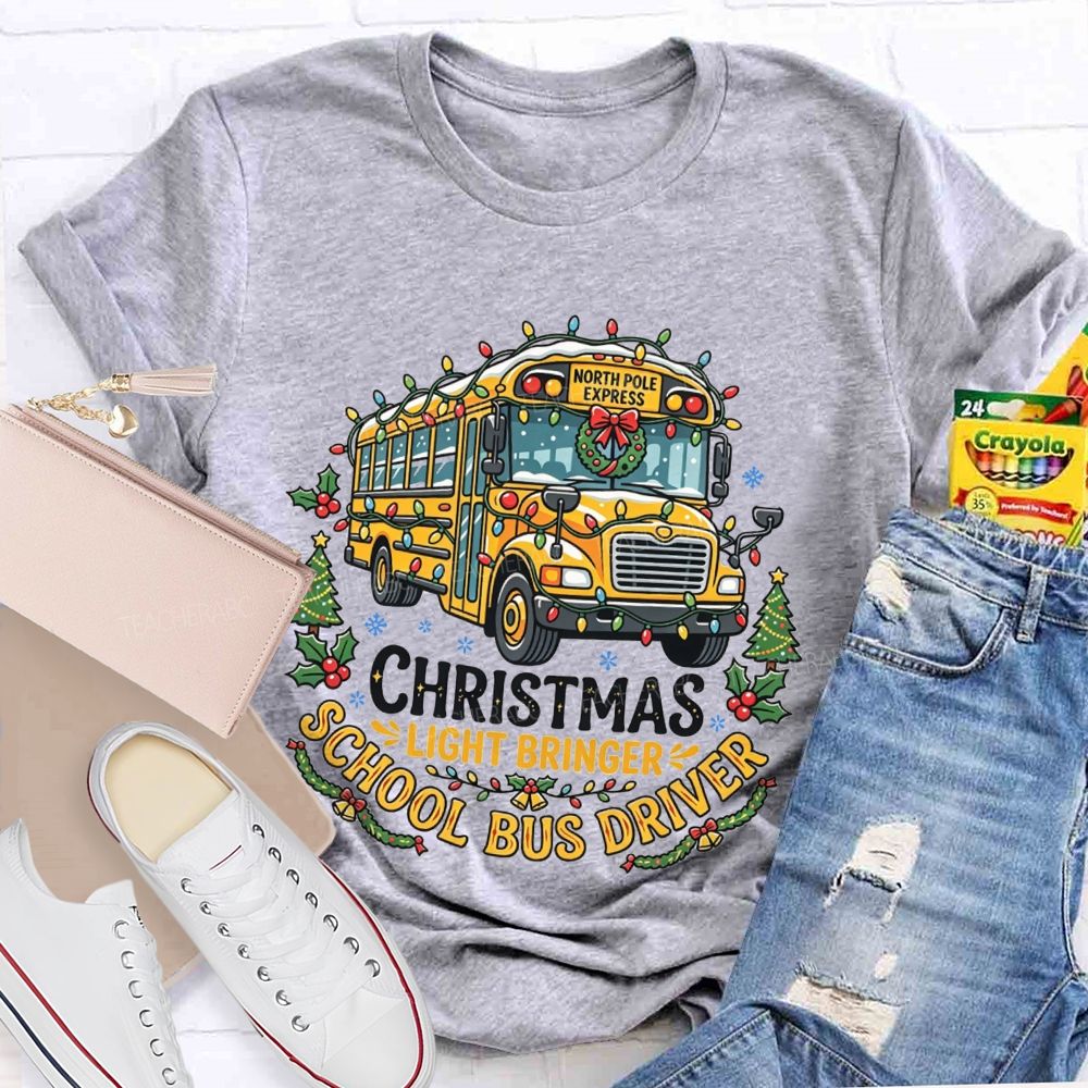 North Pole Express School Bus Driver Christmas T-shirt