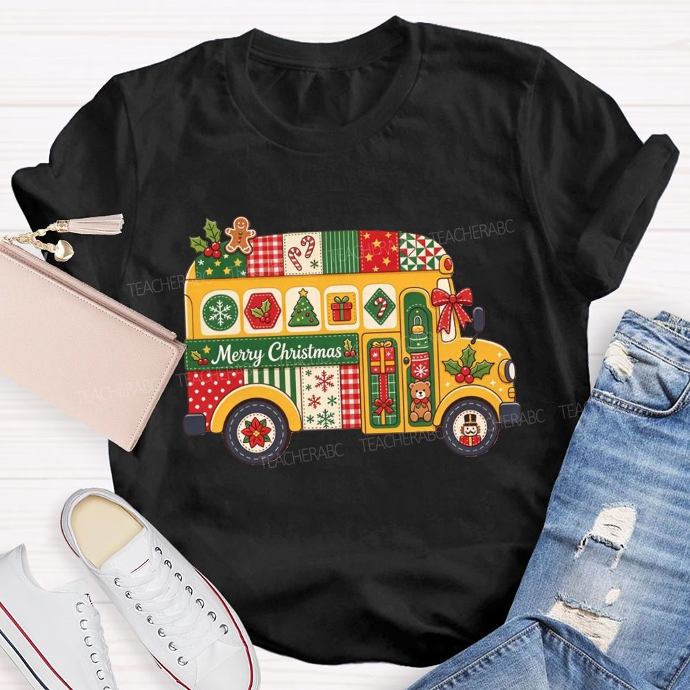 Christmas School Bus Driver Merry Christmas T-shirt