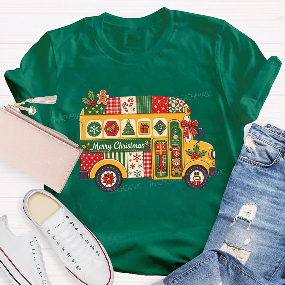 Christmas School Bus Driver Merry Christmas T-shirt