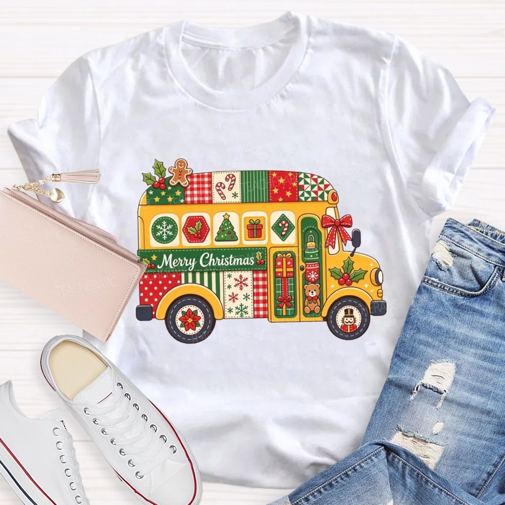 Christmas School Bus Driver Merry Christmas T-shirt