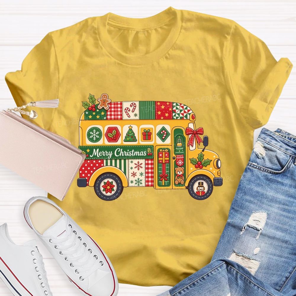 Christmas School Bus Driver Merry Christmas T-shirt