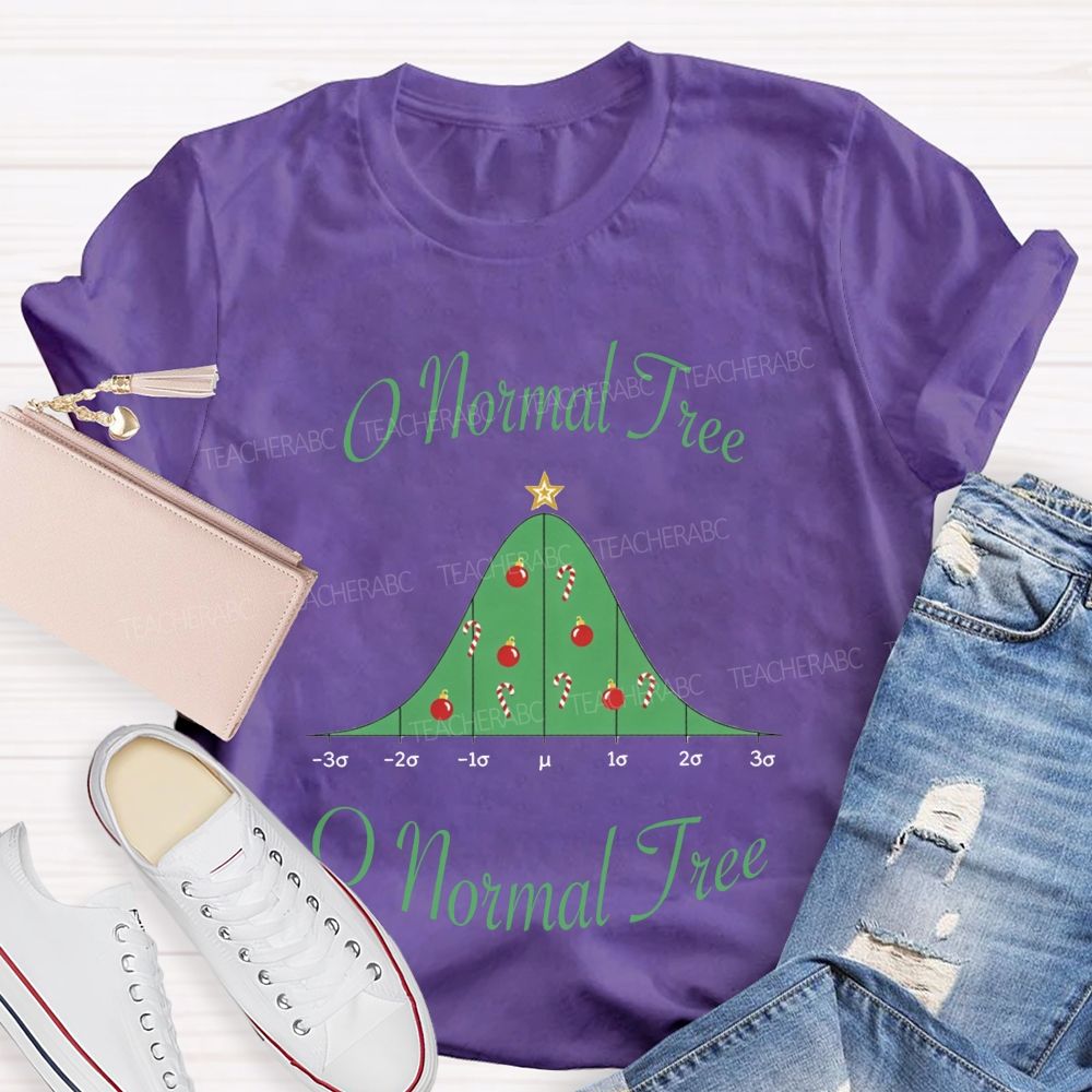 O Normal Tree Math Christmas Teacher T-shirt