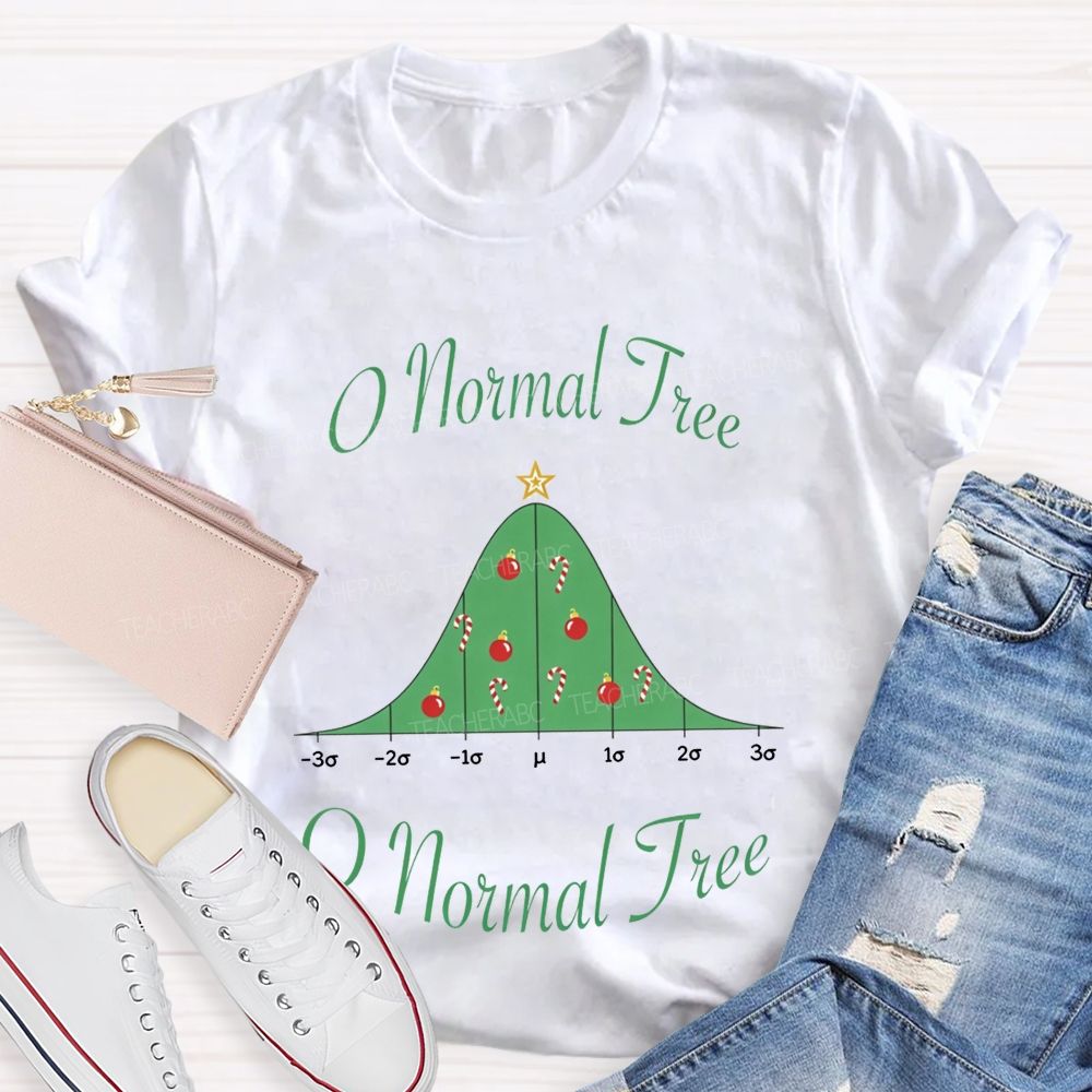 O Normal Tree Math Christmas Teacher T-shirt