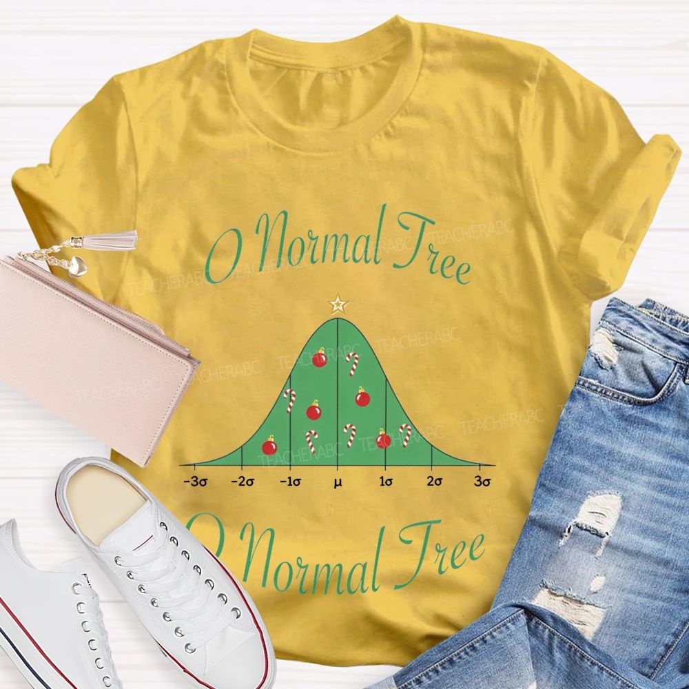 O Normal Tree Math Christmas Teacher T-shirt