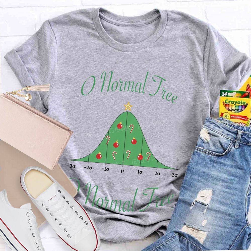 O Normal Tree Math Christmas Teacher T-shirt