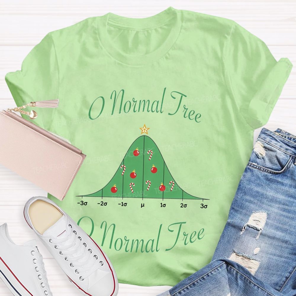 O Normal Tree Math Christmas Teacher T-shirt
