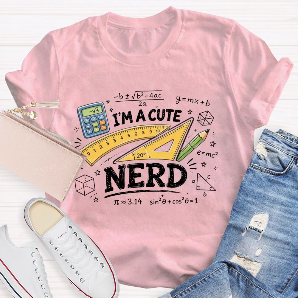 Math Formulas Ruler Calculator Pencil Teacher T-shirt