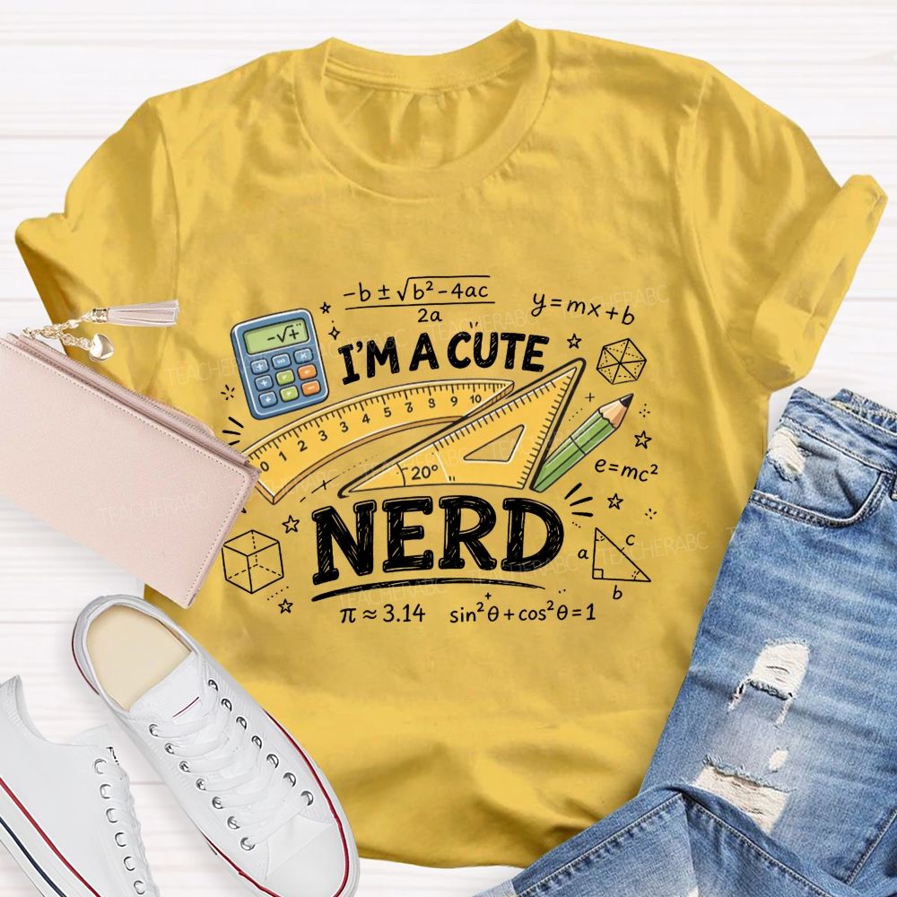 Math Formulas Ruler Calculator Pencil Teacher T-shirt