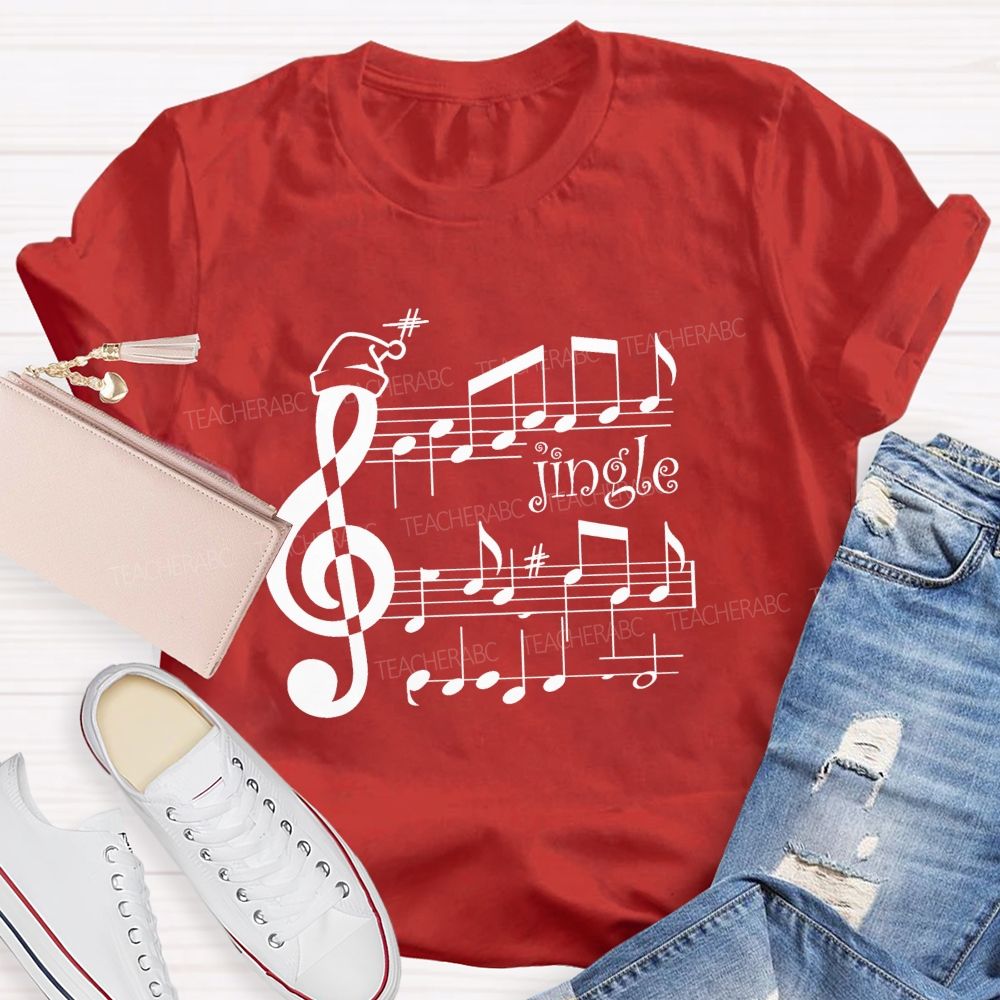 Christmas Music Jingle Teacher T-shirt