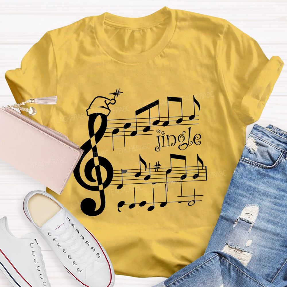 Christmas Music Jingle Teacher T-shirt