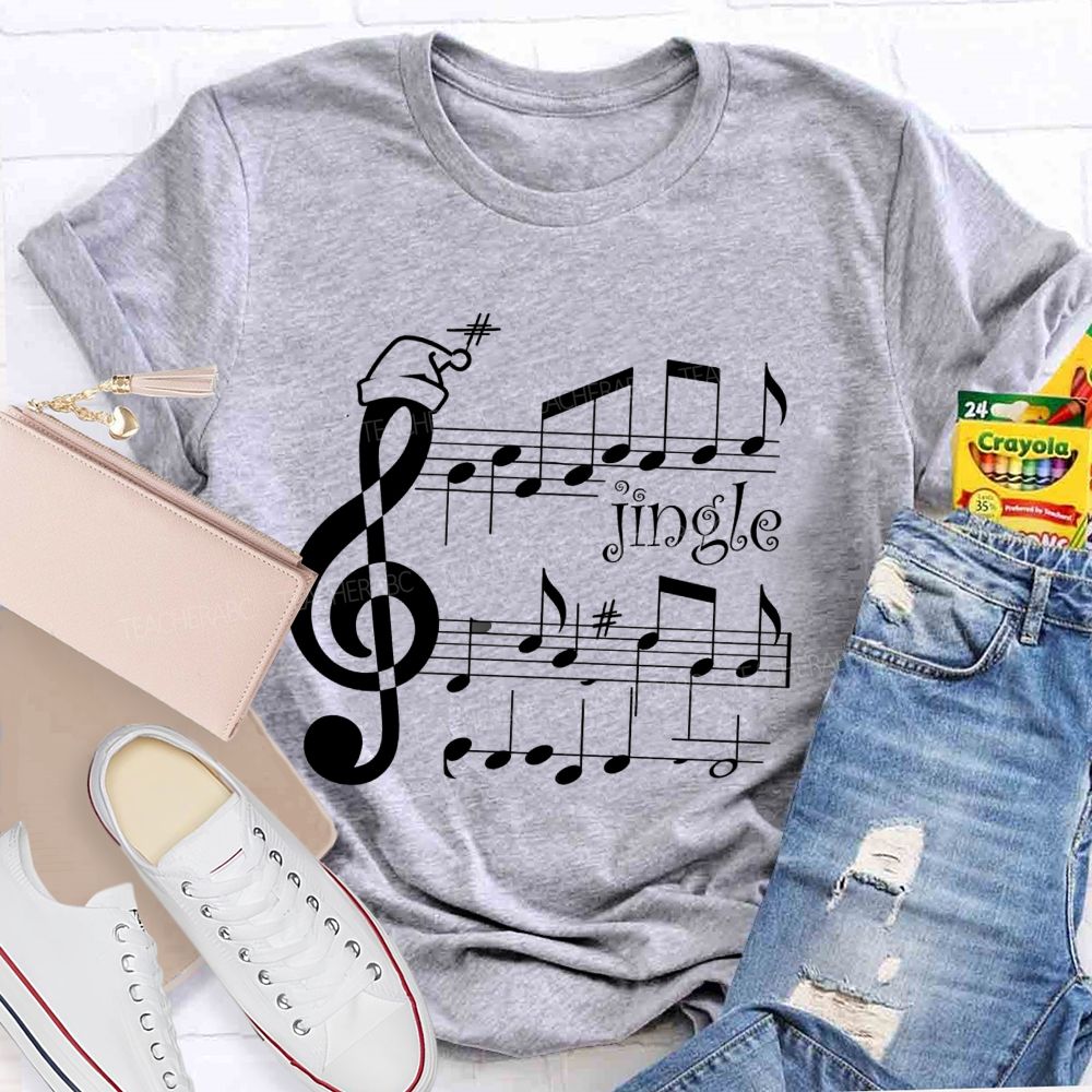 Christmas Music Jingle Teacher T-shirt
