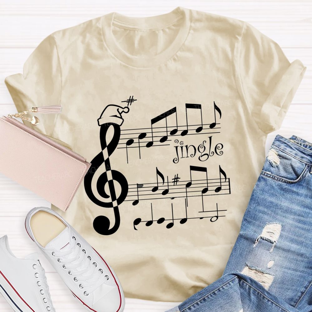 Christmas Music Jingle Teacher T-shirt