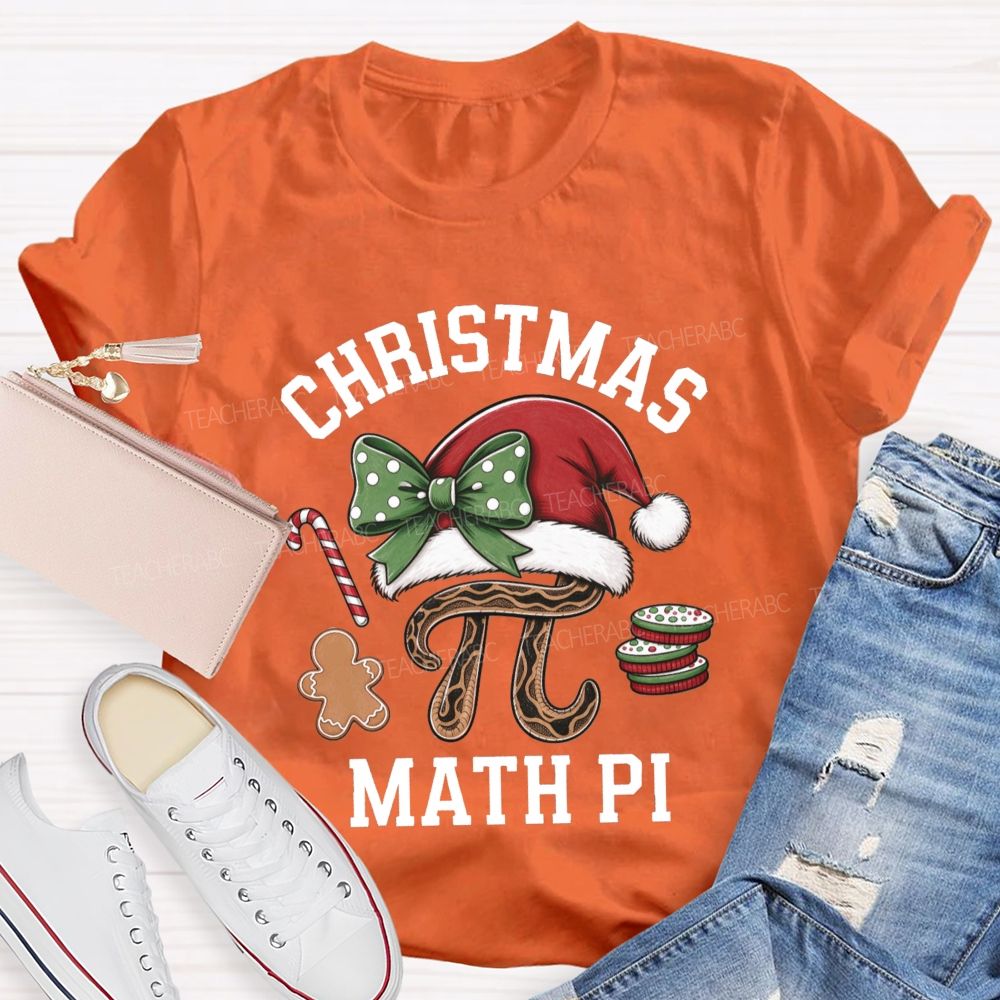 Christmas Math Pi Teacher T-shirt