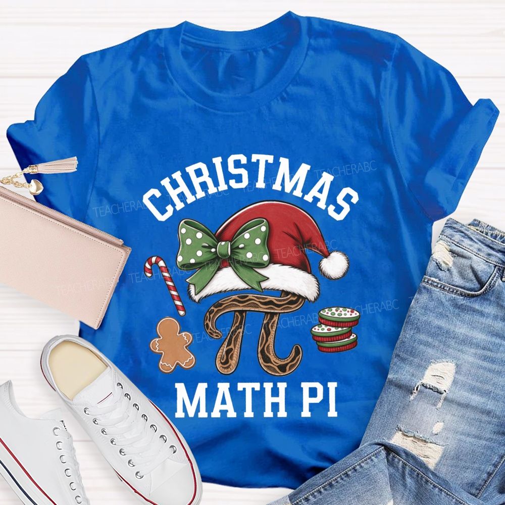 Christmas Math Pi Teacher T-shirt