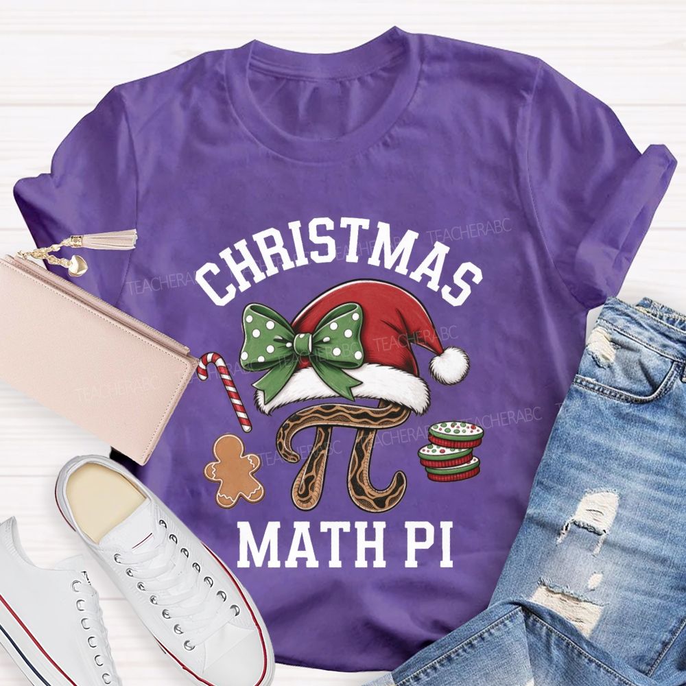 Christmas Math Pi Teacher T-shirt