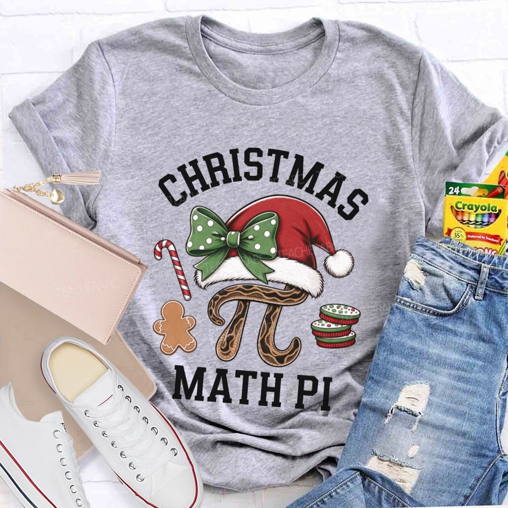 Christmas Math Pi Teacher T-shirt