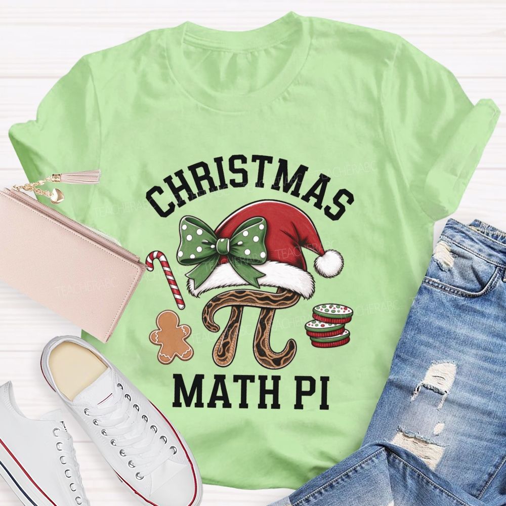 Christmas Math Pi Teacher T-shirt