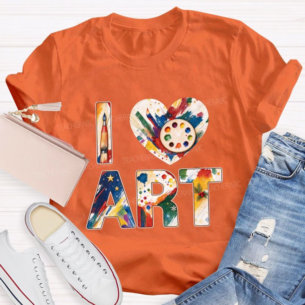 I Love Math Christmas Flower Teacher T-shirt