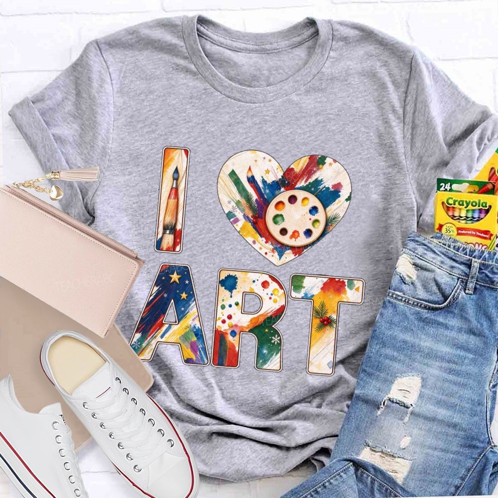 I Love Math Christmas Flower Teacher T-shirt
