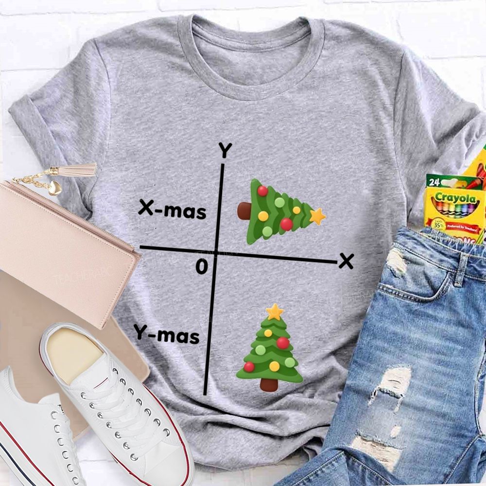 X-Mas And Y-Mas Math Christmas Pun Teacher T-shirt