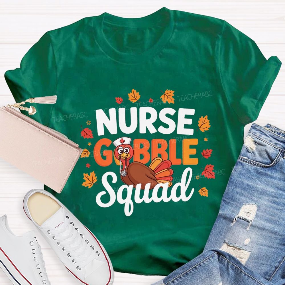 Nurse Gobble Squad Thanksgiving Nurse T-shirt