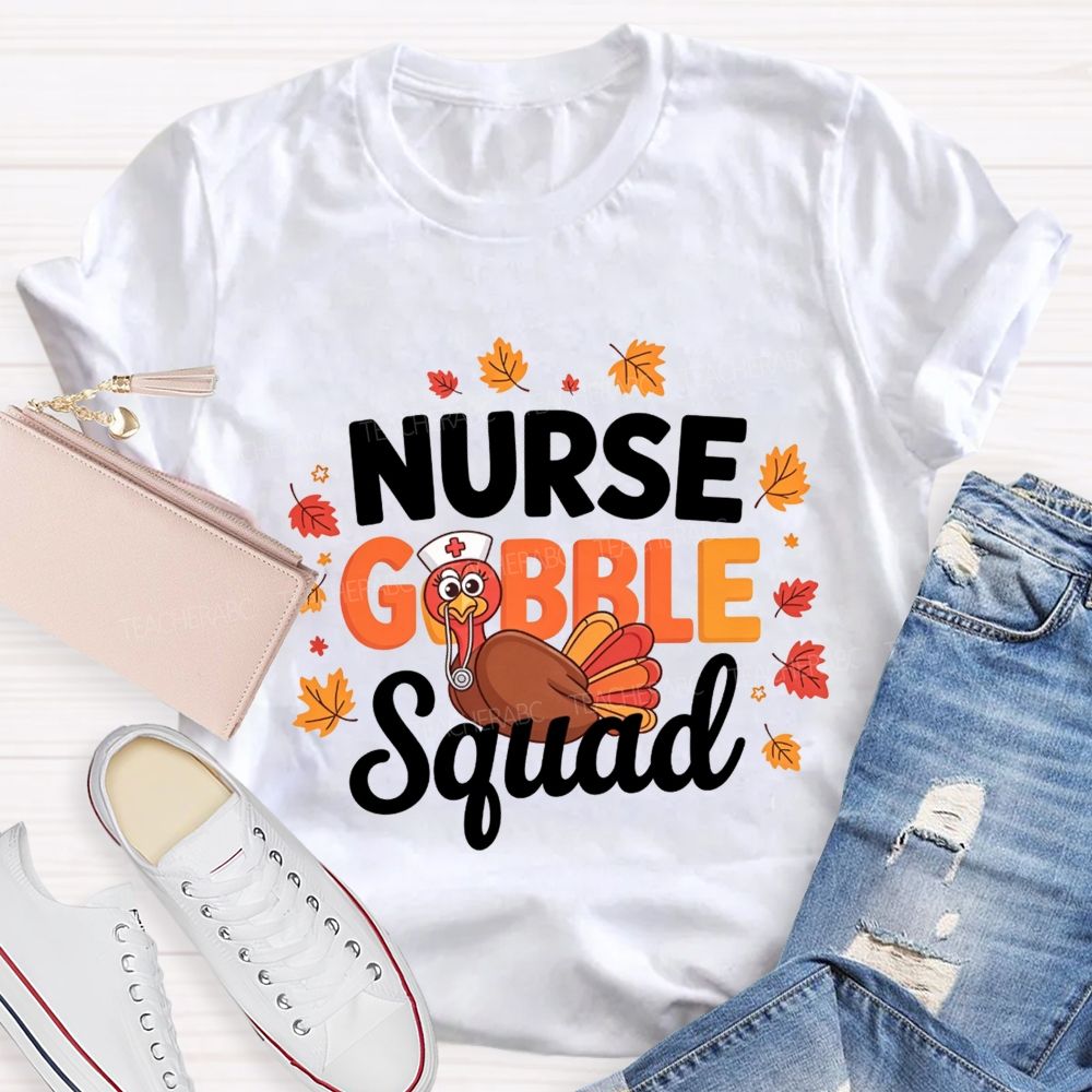 Nurse Gobble Squad Thanksgiving Nurse T-shirt